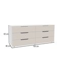 Ver imagem 3 de Cômoda Madri 6 Gavetas Creme/branco - Politorno