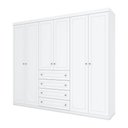 Ver imagem 7 de Guarda Roupa De Casal 6Prts 6 Gavetasissipi Branco Hp