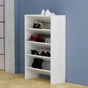 Ver imagem 1 de Sapateira Carina 1 Porta 10 Prateleiras 60cm MDF Branco