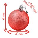 Ver imagem 4 de Kit 48 Bolas Enfeite Natalino Árvore Natal 60mm Vermelho