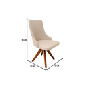 Ver imagem 5 de Conjunto Mesa de Jantar Cone 90 cm Laca Branca + Vidro Com 4 Cadeiras Roma Giratória Personal Decor