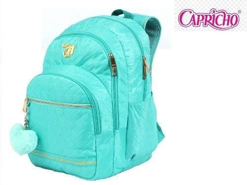 Mochila Capricho Verde-água Crush Me 2019 11350 - Azul-celeste - 1