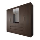 Ver imagem 3 de Guarda-roupa Casal Honey 4 Portas 6 Gavetas com Espelho - Panorama Móveis
