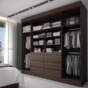 Ver imagem 3 de Guarda-roupa Casal Honey 4 Portas 6 Gavetas com Espelho - Panorama Móveis