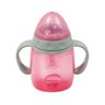 Copo de Transição Clingo com Alça, Bico de Silicone, Anti-vazamento - Rosa - 4