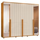 Ver imagem 1 de Guarda Roupa Casal 278cm 6 Portas 4 Espelhos Zac Off/cinamomo Z10 - Mpozenato