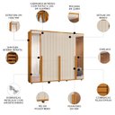 Ver imagem 3 de Guarda Roupa Casal 278cm 6 Portas 4 Espelhos Zac Off/cinamomo Z10 - Mpozenato