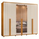 Ver imagem 7 de Guarda Roupa Casal 278cm 6 Portas 4 Espelhos Zac Off/cinamomo Z10 - Mpozenato