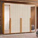 Ver imagem 2 de Guarda Roupa Casal 278cm 6 Portas 4 Espelhos Zac Off/cinamomo Z10 - Mpozenato