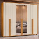Ver mais imagens de Guarda Roupa Casal 278cm 6 Portas 4 Espelhos Zac Off/cinamomo Z10 - Mpozenato