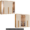 Ver imagem 6 de Guarda Roupa Casal 278cm 6 Portas 4 Espelhos Zac Off/cinamomo Z10 - Mpozenato