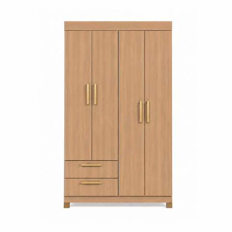 Guarda-Roupa 4 Portas e 2 Gavetas Smart Freijó