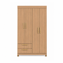 Ver imagem 1 de Guarda-Roupa 4 Portas e 2 Gavetas Smart Freijó