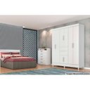 Ver imagem 7 de Guarda Roupa Solteiro 8 Portas e 2 Gavetas Munique Branco - Demóbile