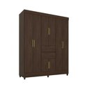 Ver imagem 5 de Guarda Roupa Solteiro 8 Portas e 2 Gavetas Munique Branco - Demóbile