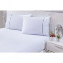 Ver imagem 7 de Jogo de Cama 100% Algodão Percal 150 Fios Solteiro Gran Moratta 2 Peças - Branco e Detalhe Verde