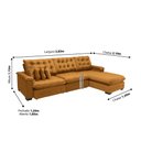 Ver imagem 2 de Sofá Berlin 3.85x2.10m com Chaise Super Pillow Top - Terra