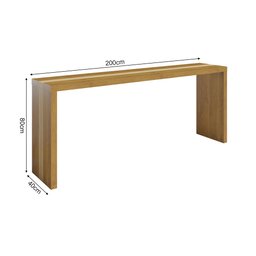 Aparador Rubi Gold 2,00m Em Lâmina de Jequitibá-Rosa 50mm Para Sala De Estar - Imbuia - 3
