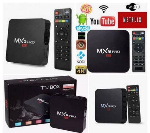 Conversor de TV Smart Mxq Pro Hd com Andróide 10.1 64G Wifi 2.4/5G