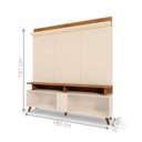Ver imagem 3 de Conjunto Painel com Prateleira e Rack 2 Portas Home Suspenso para Tvs até 70 Polegadas 180cm MDP-