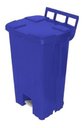 Ver imagem 1 de Cesto Lixeira Com Rodas E Pedal 100l Marca Jsn:Azul