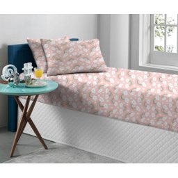 Jogo de Lençol Infantil Malha Doce Vida Kids 2 Peças - Arco Irís Rosa - 2