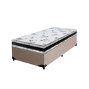 Ver imagem 3 de Cama Base Box Solteiro Super Confort Suede Bege + Colchão Solteiro Super Confort D33 24x88x188