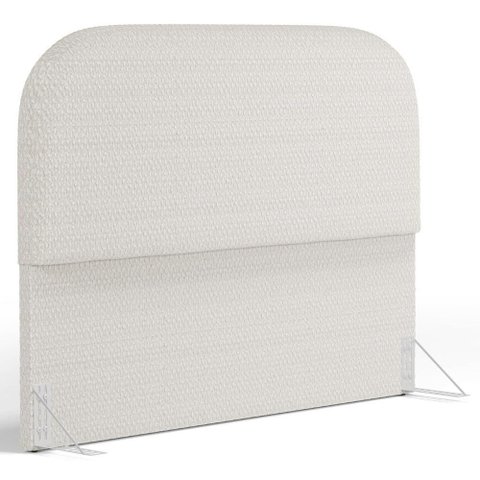 Cabeceira Cama Box King 195cm Orgânica Lanna W01 Bouclê Cru - Lyam Decor