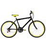 Bicicleta Masculina Aro 26 Mtb Aero 18 Marchas Cor Preta e Amarela - 1