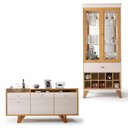 Ver imagem 6 de Conjunto Cristaleira e Buffet Aparador Decorativo Ópera/sollare Off White/cinamomo G26 - Hb Móveis