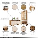 Ver imagem 3 de Conjunto Cristaleira e Buffet Aparador Decorativo Ópera/sollare Off White/cinamomo G26 - Hb Móveis