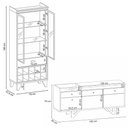 Ver imagem 4 de Conjunto Cristaleira e Buffet Aparador Decorativo Ópera/sollare Off White/cinamomo G26 - Hb Móveis