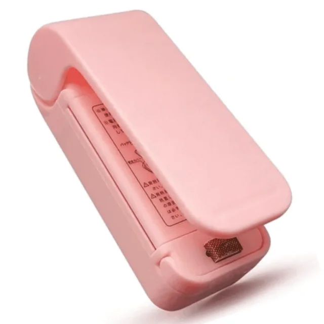 Mini Seladora de Embalagem Plástico Lacra Portátil Manual:rosa - 3
