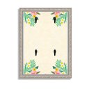 Ver imagem 1 de Porta Chaves Decorativo Estampado Luxo Floral Tropical Prata