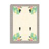 Porta Chaves Decorativo Estampado Luxo Floral Tropical Prata - 1