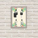 Ver imagem 2 de Porta Chaves Decorativo Estampado Luxo Floral Tropical Prata