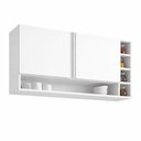 Ver imagem 1 de Armário Aéreo Cozinha Vanessa 105cm 2 Portas Nicho Lateral Mdp Funcional Branco - Desk Design