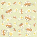 Ver imagem 2 de Papel de Parede Infantil Carrinho e Chocalho