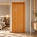 Ver imagem 3 de Porta Interna Frisada R30K 210x80 para Quarto Cozinha Sala:Cerejeira