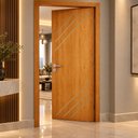 Ver imagem 1 de Porta Interna Frisada R30K 210x80 para Quarto Cozinha Sala:Cerejeira