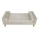 Ver imagem 5 de Recamier Baú Félix Queen Size 1,60M Suede Bege - ADJ Decor