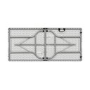 Ver imagem 5 de Mesa Dobrável Tipo Maleta Prática e Durável 152x60cm Branca - WAW Design