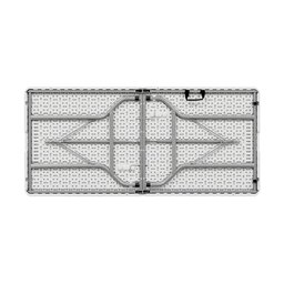 Mesa Dobrável Tipo Maleta Prática e Durável 152x60cm Branca - WAW Design - 5