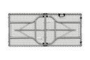 Ver imagem 5 de Mesa Dobrável Tipo Maleta Prática e Durável 152x60cm Branca - WAW Design