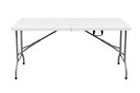 Ver imagem 2 de Mesa Dobrável Tipo Maleta Prática e Durável 152x60cm Branca - WAW Design