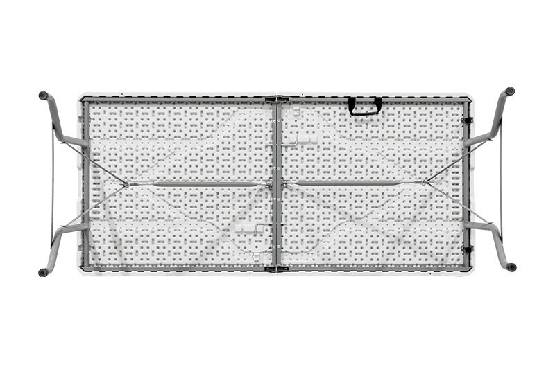 Mesa Dobrável Tipo Maleta Prática e Durável 152x60cm Branca - WAW Design - 4