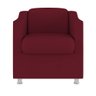 Kit 2 Poltronas Decorativas Reforçada Consultório Sala Suede Cor:marsala - 3