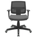 Ver imagem 2 de Cadeira Executiva Giratória Para Escritório Brizza Tela Ergonômica Com Certificado NR17 Crepe Cinza