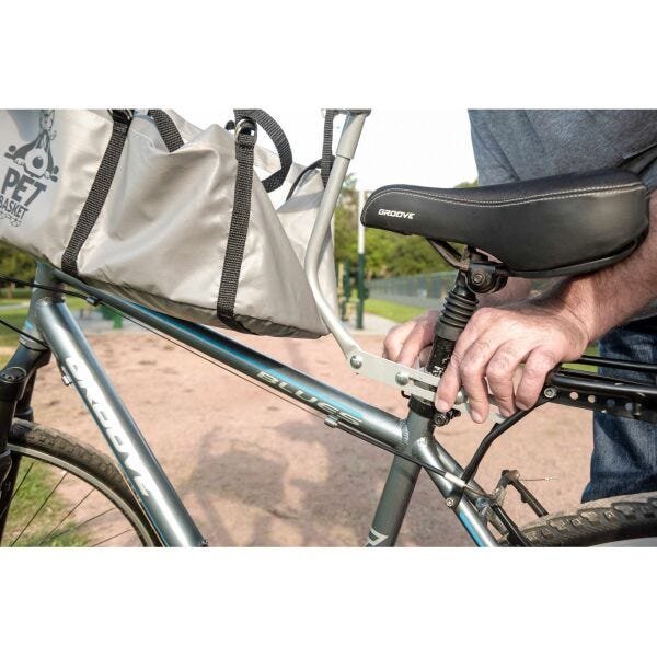 Cesta Cadeirinha Cachorro Bike Pet Basket - Cinza - 5