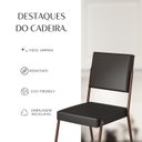 Ver imagem 7 de Kit 4 Cadeiras para Sala de Jantar Napoli Preto/Liso/Marrom